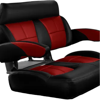 Black and red custom golf cart seats